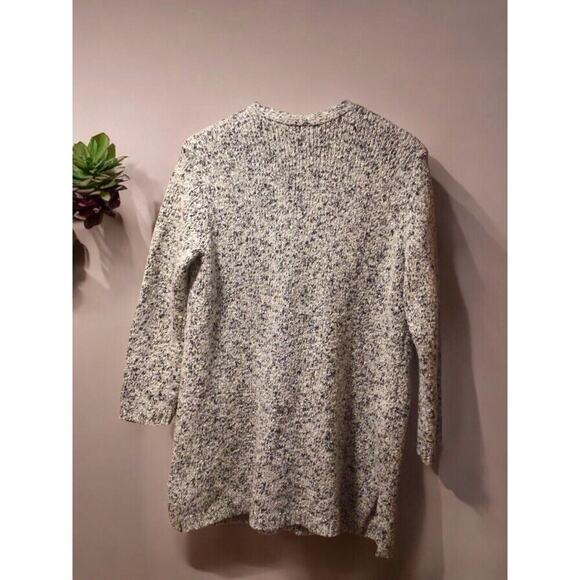 Pure Jill J Jill Sweater Womens Medium Petite Marled Buttons Pockets Cardigan - Picture 2 of 8